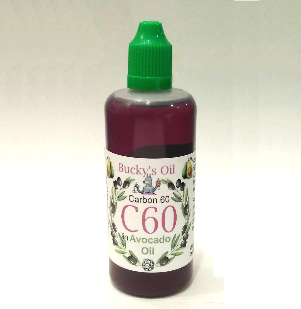C60 Avocado Oil - 100ml Fles - 82mg Carbon 60 99,9% in Avocado Oil