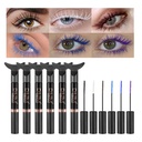 DNM gekleurde mascara voor wimpers, zeemeermin kleurrijke mascara waterproof,6Stuks/Set, zwart, wit, blauw, paars, bruinecharmant langdurige wreedheid gratis & Vegan Volighting Maskara voor vrouwen oog make-up