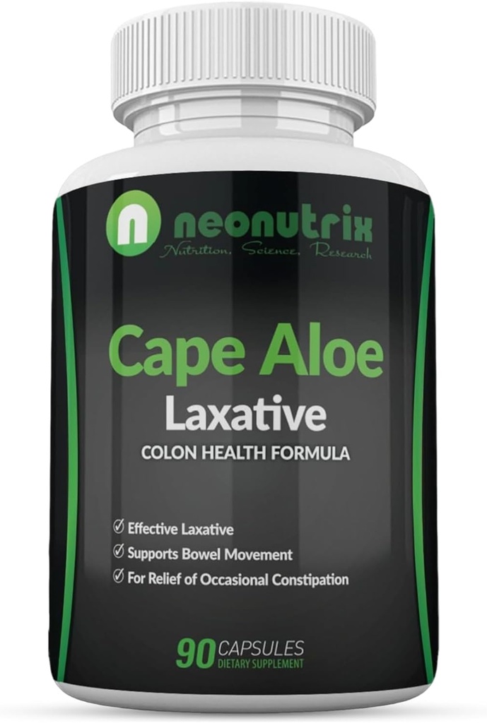 Cape Aloë natuurlijke Laxatives for Constipatie Relief- Promoot gezonde Bowel Movement- Supplement voor mannen en vrouwen - Herbal Detox - 90 Capsules - Made in The USA by Neonutrix