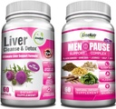 GreeNatr Synergic Bundle - Herbal Menopauze Ondersteuning Complex voor Hot Flashes, Night Sweats & Mood Swings Relief Plus Totale Lever Revitalisatie met onze synergistische Lever Reiniging
