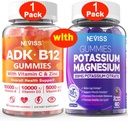NEVISS 1Pack Vitamine ADK met B12 + 1Pack Kalium Magnesium Gummies