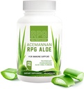 RPG Acemannan Aloe Vera Capsules - Supplément alimentaire Aloevera avec Immune et Gut Support Aloe Vera Capsule en poudre - 60 pilules (250 MG)
