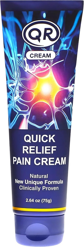 Quick Relief Pain Cream met Mannitol en Menthol biedt effectieve verlichting voor nek, rug, schouder, pols, vinger, knie, voet en zenuwpijn, of jeuk, 2,64 oz