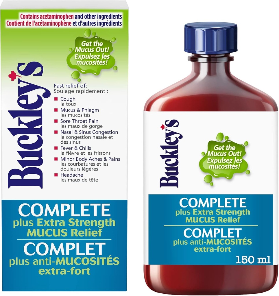 Buckley's Complete 'MUCUS RELIEF' Stroop Extra sterkte voor verlichting van COugh - 150 ml
