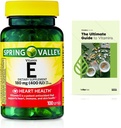 Spring Valley Vitamine E Heart Health Dieetsupplement Softgels, 180 mg (400 IE), 100 Tel + Exclusieve VitaMax Vitamine Gids (2 Items)