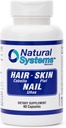 Haarhuid en Nails Vitaminen Supplement 60 Capsule door natuurlijke systemen - Sterke Nails en haargroei Vitaminen voor vrouwen en mannen - Natuurlijke Biotine Haar Huid en Nails Vitamine - Huidbescherming Vitaminen