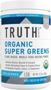 Truth Nutrition Super Greens Powder - Organic Green Superfood Powder to Boost Energy & Immunity, Healthy Digestion for Men & Women, Green Supplement Smoothie Powder Mix (Unflavored)
