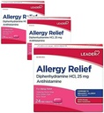 Leider Antihistamine Allergie Relief Difenhydramine HCl, 25mg Mini Tablets, 24 Telpakket van 3