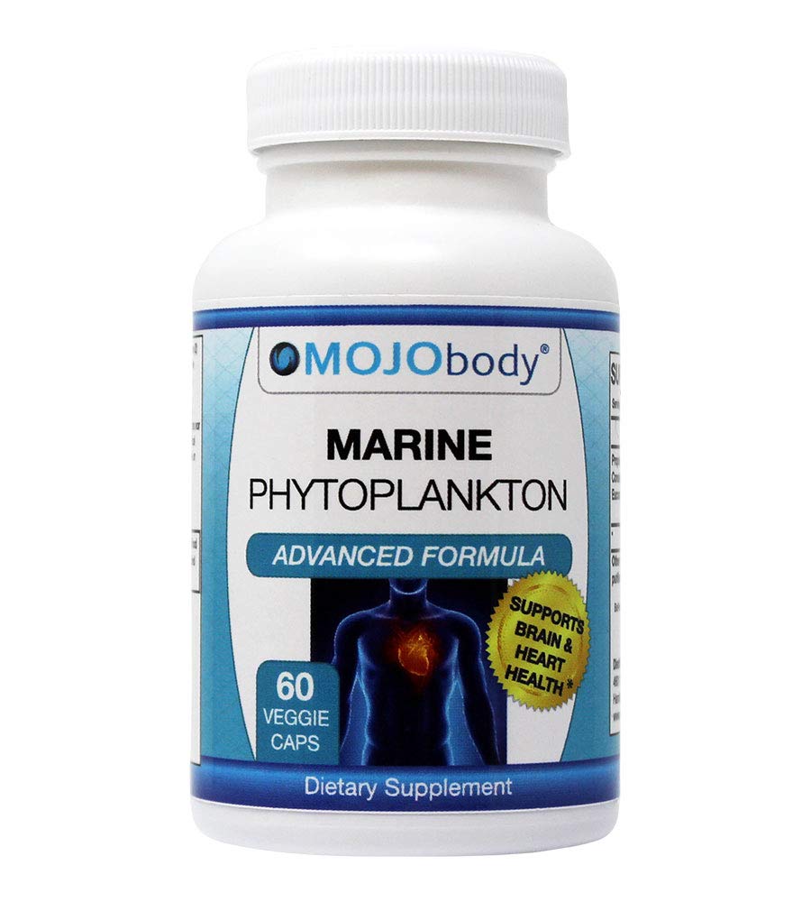 Freeze Dried Marine Phytoplancton, soutient la santé du cerveau et du cœur, puissant superaliment, nutriment dense avec BioPerine pour haute absorption 60 capsules