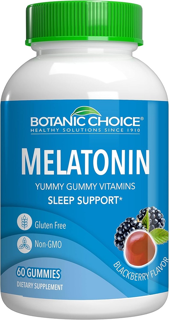 Choix botanique Mélatonine Gommies, 60 comte - Supplément quotidien pour le soutien du sommeil