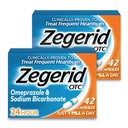 Zegerid OTC, 24-uurs Heartburn Relief, Acid Reflux Medicine and Antacidity, Treats Frequency Heartburn, Omeprazol 20mg + Natriumbicarbonaat, Proton Pump Remmers (PPI), Twee 42ct dozen