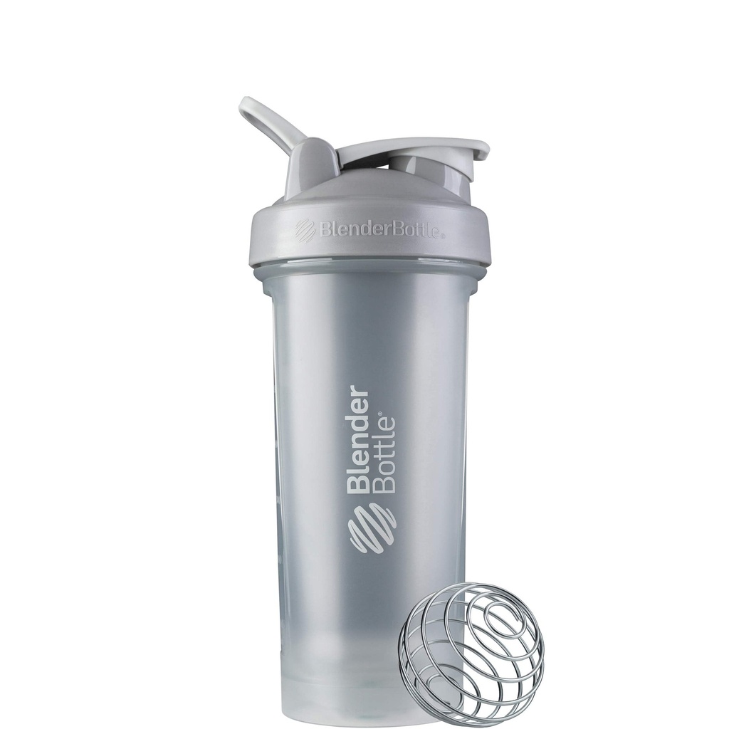 BlenderBattle Classic V2 Shaker Bottle Perfect voor eiwitshakes en pre-workout, 28-ounce, Pebble Grey
