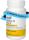 Klaire Labs SFI Health Vitamin D Plus K - Bio available Vitamin K2 D3 Supplement for Bone & Immune Support - Elke capsule levert D3 5000 IU & K2 100 Mcg (60 capsules)