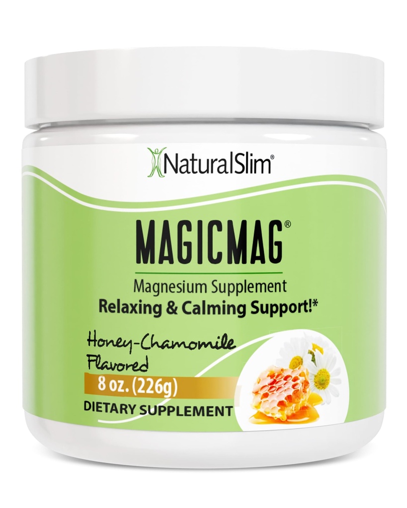 NaturalSlim Magicmag Pure Magnesium Citrate Powder Stress, Constipatie, Spier, Gezondheid van het Hart, en Slaap Ondersteuning 