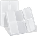FYY Daily Pill Organizer, 7 Compartments Portable Pill Case Travel Pill Organizer,[Folding Design] Pill Box voor Purse Pocket om vitamines vast te houden, Cod Lever Olie, Complementen en Medicatie-Clear