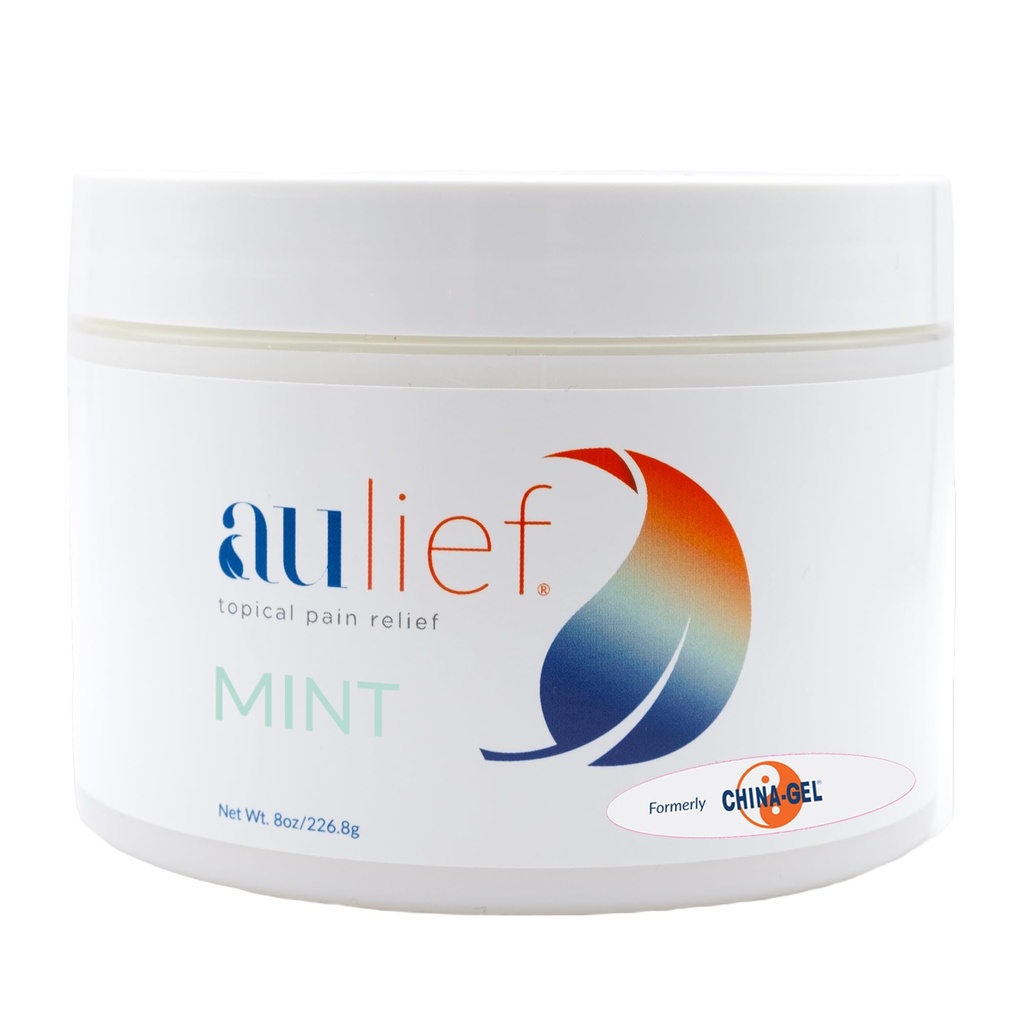 China-Gel Aulief pijnbestrijding Cream Artritis & Muscle Rub for Sore Muscles & Joint Pain, Neck, Knie & Back Aches, Premium Mint Green Topical Gel, 8 oz Jar