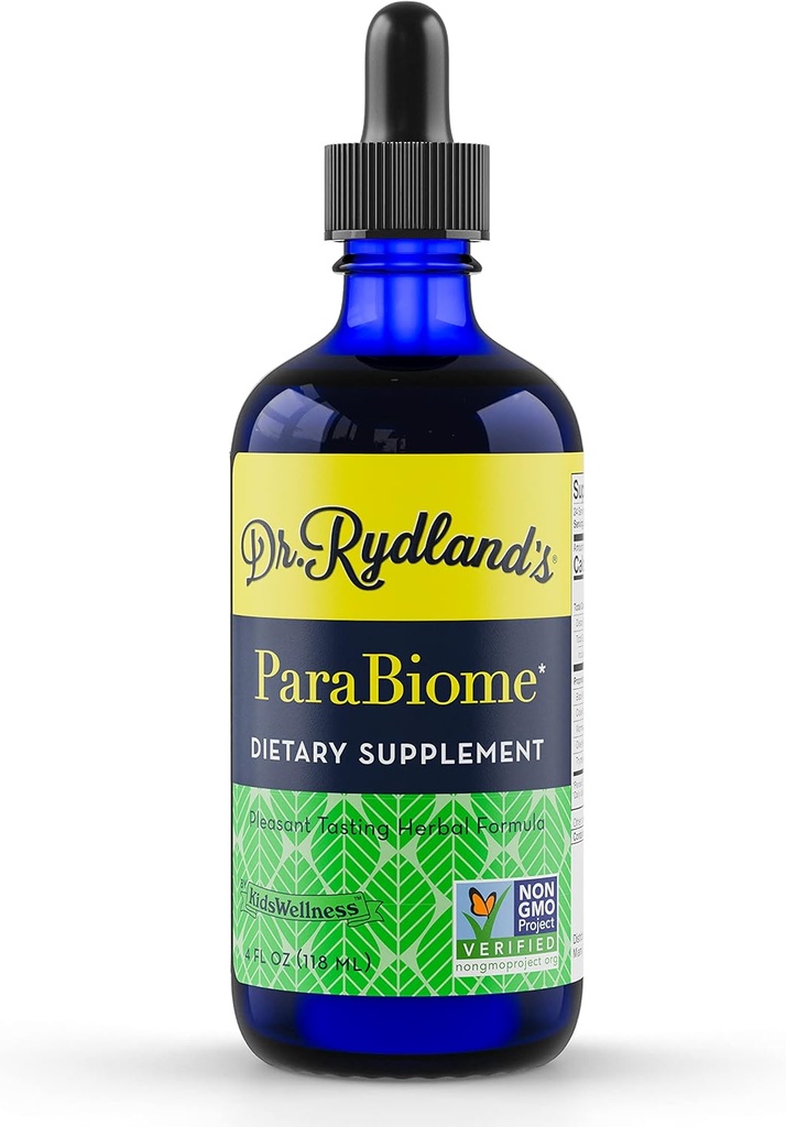 Dr Rydland's Herbal Supplement, créé par KidsWellness, efficace pour les adultes et les enfants.ParaBiome Advanced Cleanse and Digestive Support, fabriqué avec du noyer noir, un chiffon, un wormwood.