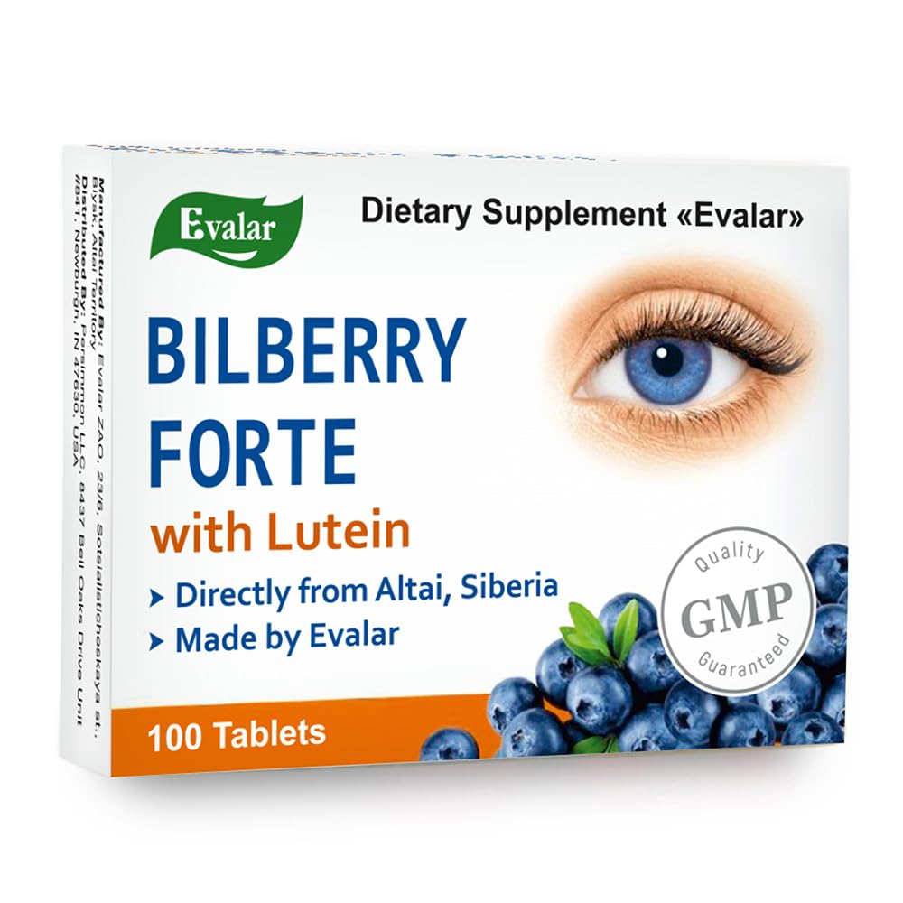 Blueberry Forte by Evalar Vitaminen Lutein Zink Mineralen 100 Tabs