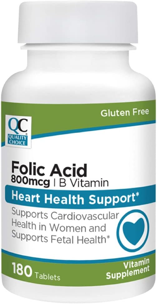 Quality Choice Heart & Fetal Health 180 Graaf Foliumzuur 800 mcg + B tabletten