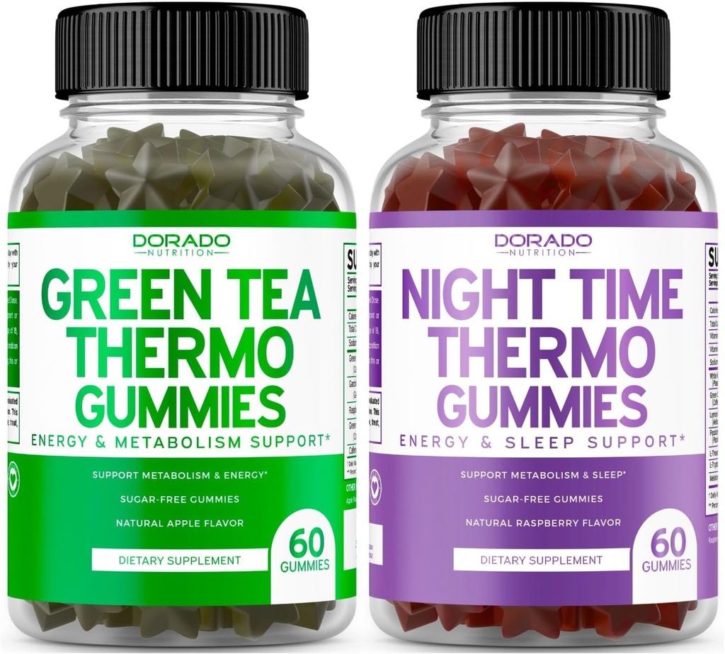 Green Tea Fat Burner Gummies (60 Count) - Apetite Suppressant gewichtsverlies Supplement en Nachttijd Vetbrander Gummies (60 Count) Gewichtsverlies & Metabolisme Supplement - derde partij getest - USA Made