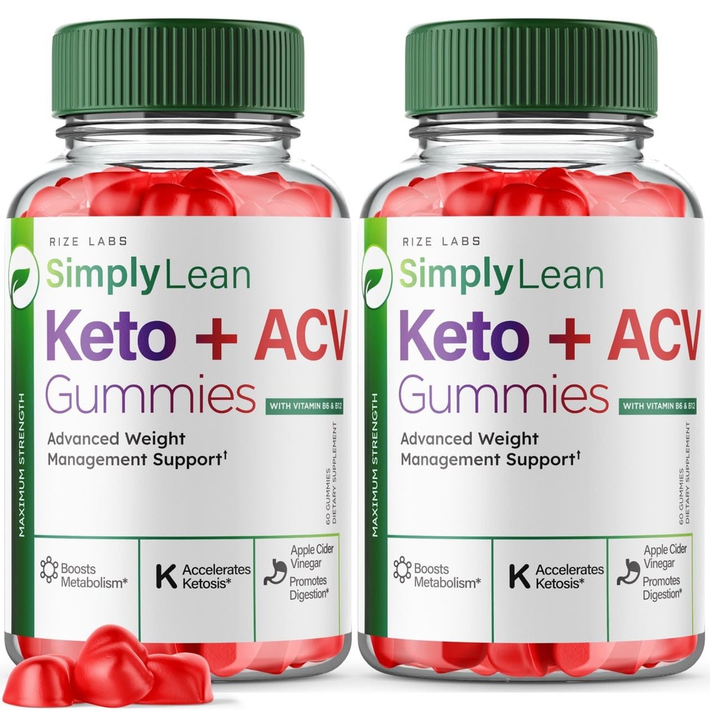 ize labs (paquet de 2 Gommies SimplyLean Keto + ACV pour la perte de poids avancée, supplément SimplyLean pour les gomitas de force maximale, examen de formule avancée (120 Gommies)
