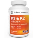 Dr. Berg Maximale sterkte 2-in-1 Vitamine D3 K2 5000 IE 