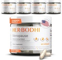 Meno- Menopauze Hormonale balans voor vrouwen, Estrogen Soy Isoflavonen Menopauze Supplement voor vrouwen, Ashwagandha, Black Cohosh Hot Flashes Menopauze Relief, Nacht Sweats Relief 300Caps
