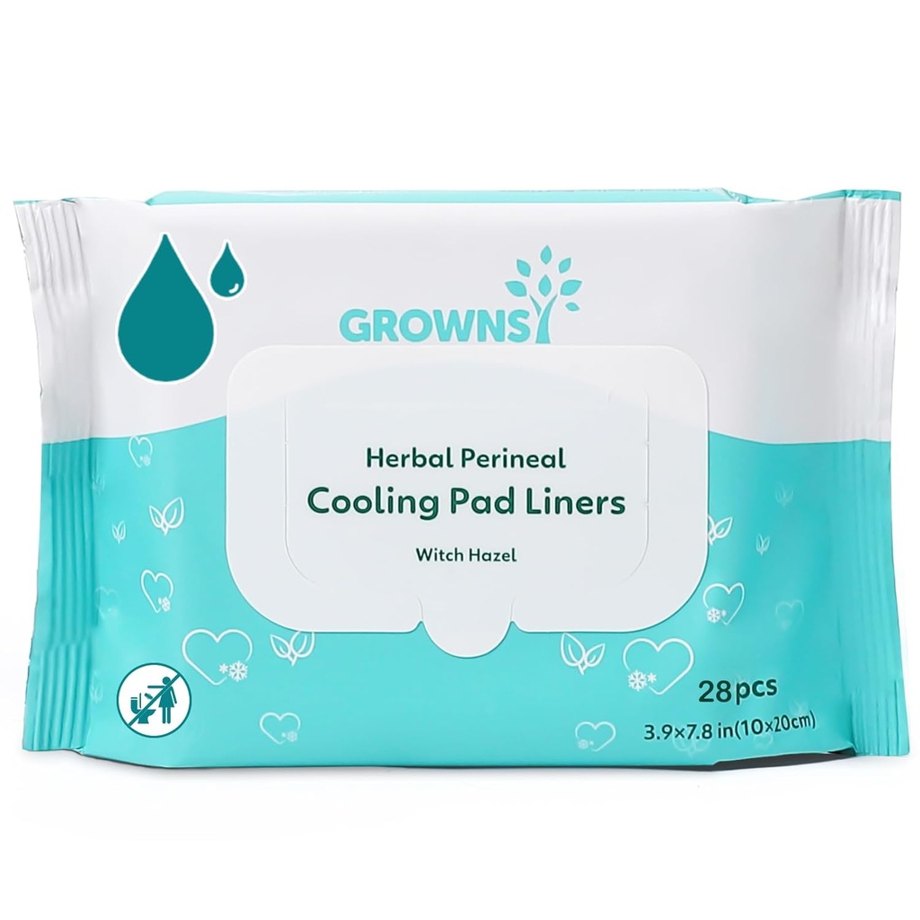 Groeiende langdurige kalmerende Perineale koelpad Liners, 28PCS Postpartum koelpad Liner voor postpartum herstel, Perineale aambei koelen Wipe voor mam Postpartum Essentials Care
