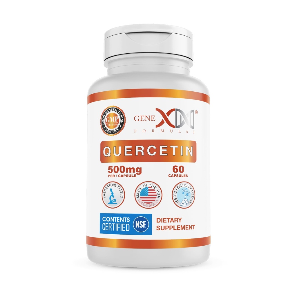 Genex Formules Quercetin 500mg -60 Capsules voor 60 dagen levering - Supplement voor Immune Support, Antioxidant and Allergie Protection, Non-GMO, Gluten-Free
