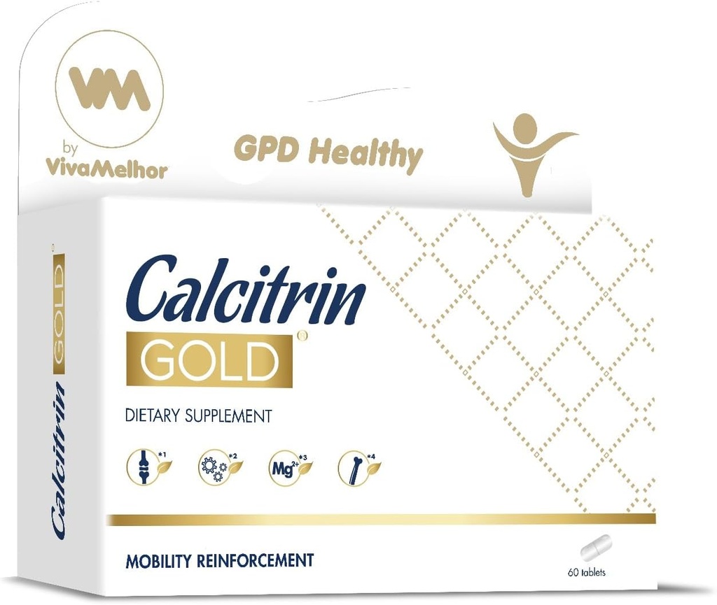 Calcitrine supplément alimentaire d'or, renforcement de la mobilité, 60 comprimés