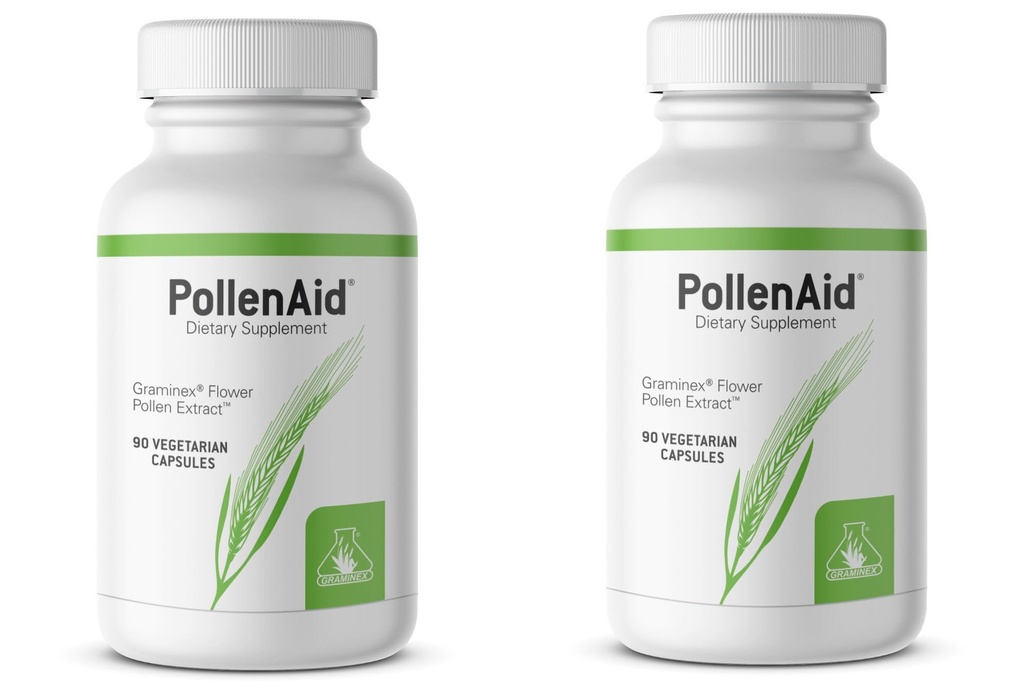 Graminex PollenAid Prostaat Supplement: Alle natuurlijke Prostaat Steun voor Bladdercontrole en urinetrek gezondheid, Rye Pollen Extract Made in USA, 90 Vegetarische Caps (Pack of 2)