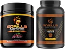 Gorilla Mind Pre Workout (Cherry) + Premium Whey Protein (Chocolaat) - Uitgebreide Stack voor brandstof maximale resultaten