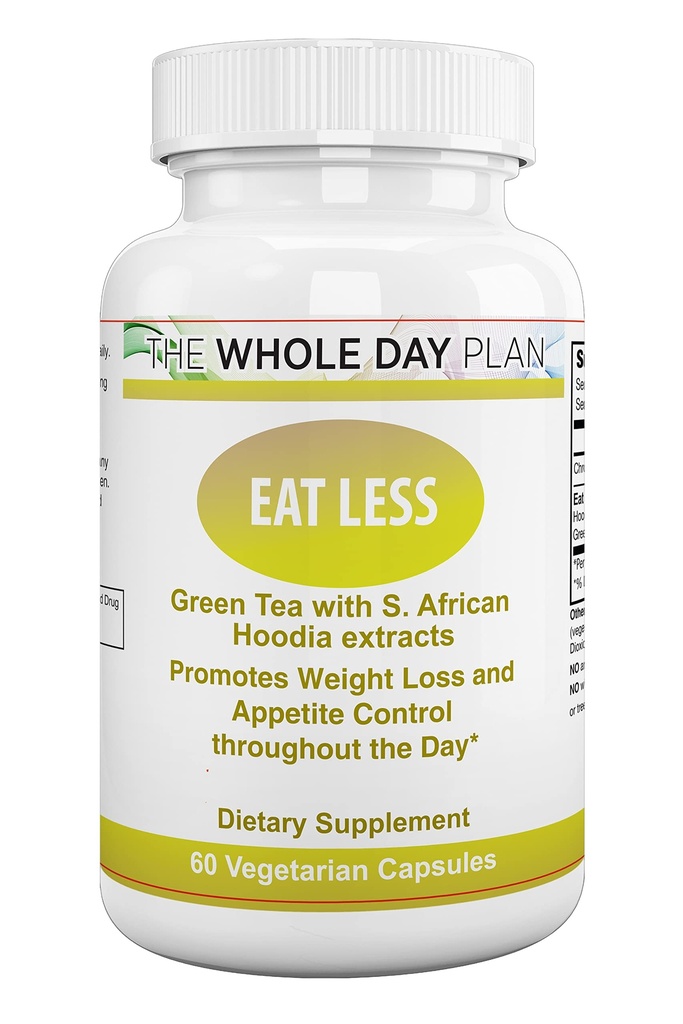 De hele dag plan EAT minder - gewichtsverlies pillen voor vrouwen en mannen die snel werkt - Apetite Suppressant Fat Burning Supplements, 60 Capsules, Made in USA