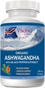 Viking Biologische Ashwagandha met Black Pepper Extract IJslands. 60 Vegan Capsules - Maximale absorptie voor Stress, Mood & Energy Ondersteuning