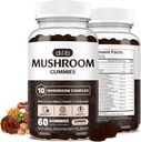 Paddestoelen Gummies 10 Blend Paddenstoelen Complex 2500mg met Lions Mane, Cordyceps, Turkije staart, Chaga, Reishi Supplement-Focus, Helderheid, Geheugen, Energie, Immune Ondersteuning-60 Gummies