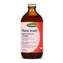 Flora Iron - Vegan Liquid Iron Supplement met B vitamines - Biedt Red Blood Cell & Energy Support - Gist-Free & Gluten-Free - Delicious Fruit Juice Base - 15 fl. oz. Glazen fles