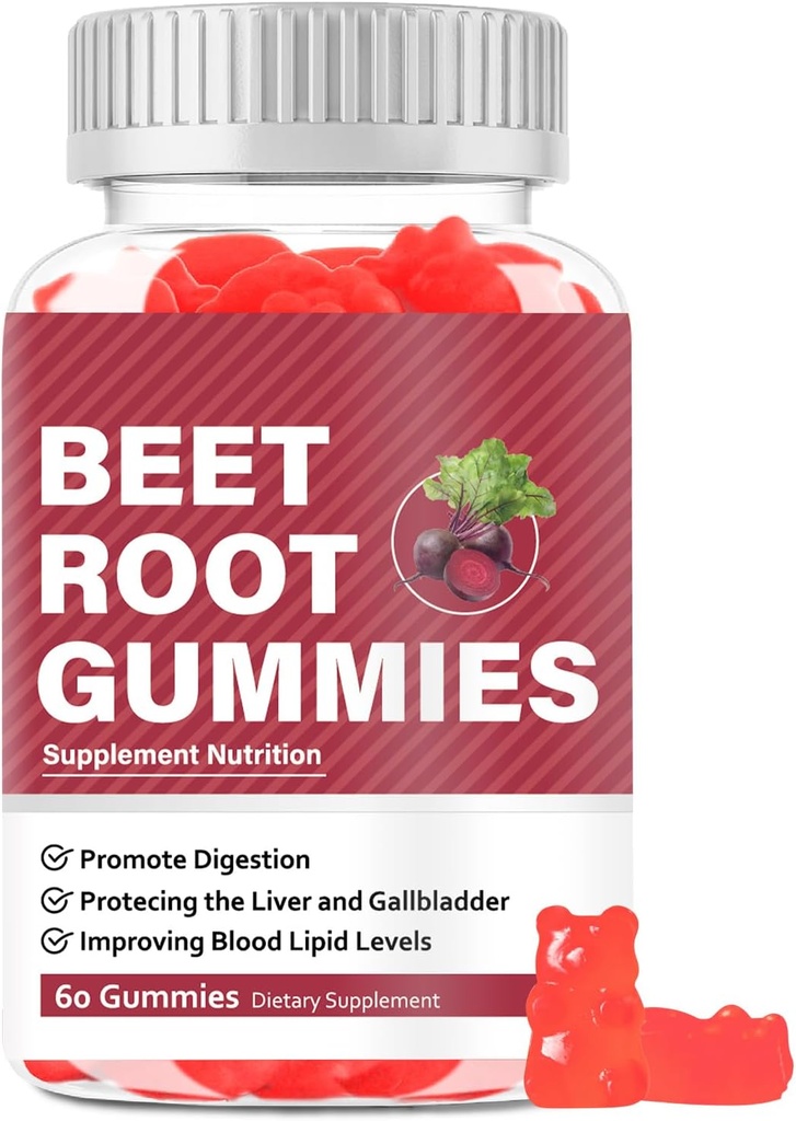 Suppléments de gommies de racines de betteraves, croustilles de racines de betteraves, supplément de gommy de racines de betteraves pour adultes, fourniture d'énergie, soutien nutritionnel, multivitamine