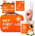 Care Bundle - EHBO Kit en oorreiniger doekjes voor honden, essentiële gezondheid en hygiëne set