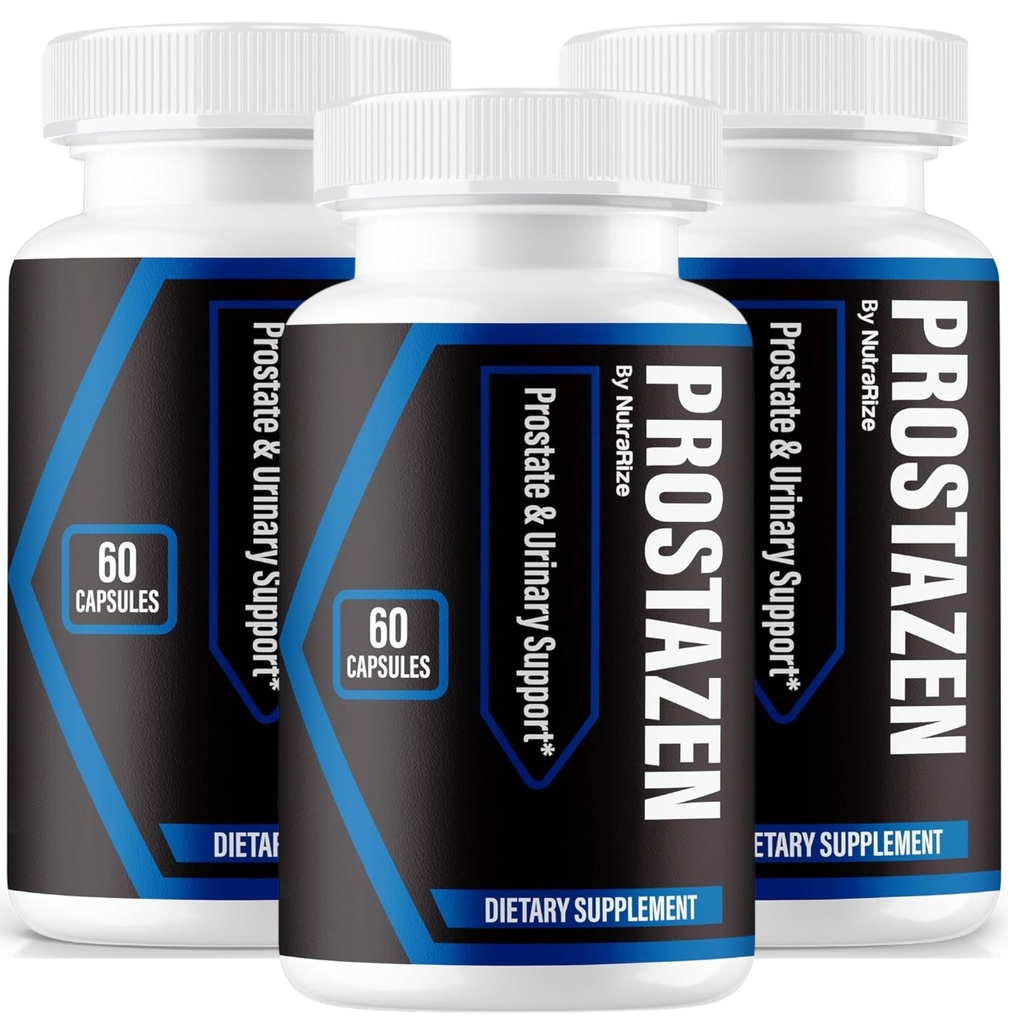 NutraRize (3 Pack) Prostazen Capsules, Official Prostazen Pills to Support Prostate Health, Prostazen Plus Premium Formula, Prostazen for Healthy Prostate, Prosta Zen Pastillas Review (180 Capsules)