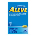 Aleve Pain Reliever & Fever Reducer Gelcaps, Naproxen Natrium, Hoofdpijn en Rugpijn Relief Medicine, voor volwassenen en kinderen vanaf 12 jaar en ouder, 90 Tel.
