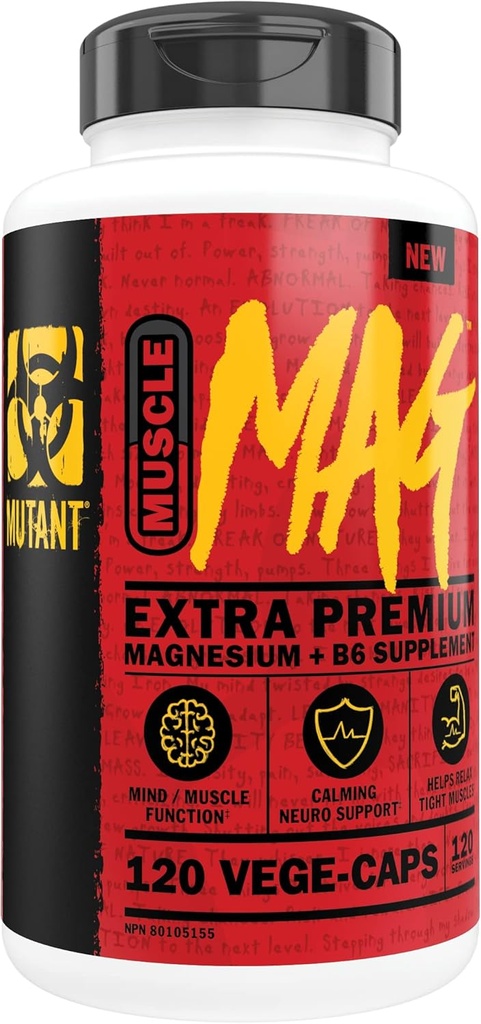 Magnésium + Supplément B6 - Magnésium Aspartate, Maltete et Aquimin Magnésium Marine - 120 Végétaux