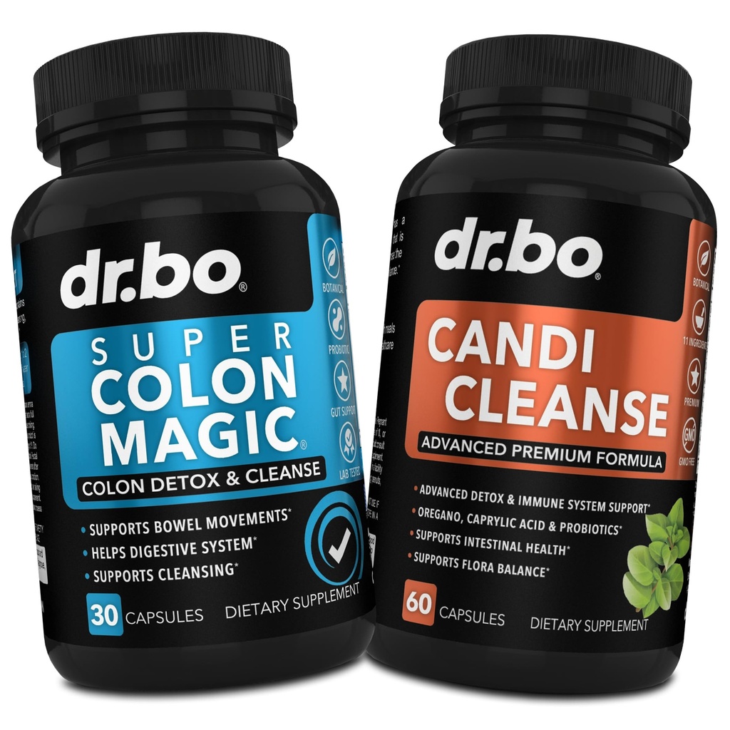 Colon Cleanser Detox & Candi reinigen pillen - 15 dagen Colon reinigen pillen met Probiotische & Oregano ondersteuning supplement Caprylzuur complex voor Gut Bowel beweging, poep intestinale maag opgeblazen