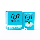 RUN GUM Mint Energy Gum 50mg Cafeïne Taurine & B-Vitamins Per stuk, 24 stuks (pakket van 12), 2 stuks = 1 koffie of energiedrank, Suikervrij, Zero Calorie