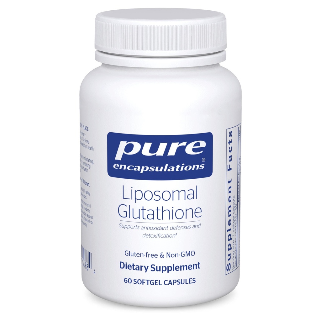 Encapsulations pures Glutathion liposomique - Soutien immunitaire et désintoxication hépatique* - Protection antioxydante - avec le Glutathion Setria - Non-OGM - 60 Capsules Softgel
