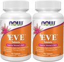 NOW Supplements, Eve™ Women's Multivitamin with Cranberry, Alpha Lipoic Acid and CoQ10, Plus Superfruits - Pomegranate, Acai & Mangosteen, 90 Tablets (Pack of 2)