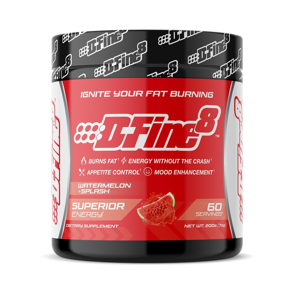 Poudre d'énergie et supplément de shredding thermogéniques pré-entraînement, mousse d'énergie et focus boost, sans sucre, contient Senactiv, Endurance, 300 mg de caféine, N-acétyl-L-Tyrosine (Watermelon Splash)