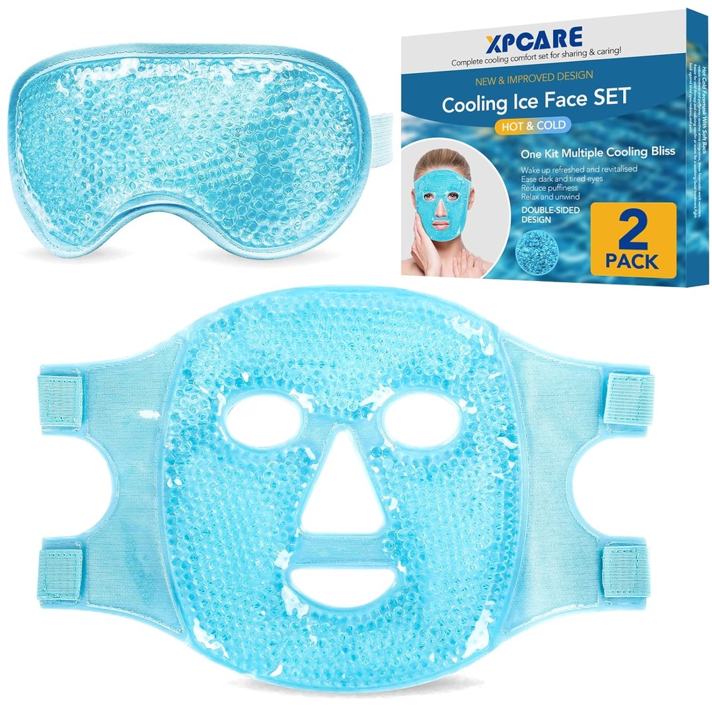 XPCARE koude ijsmasker en koelend oogmasker voor gezwollen ogen en migrainereliëf, Gel Eye Mask, koel gezichtmaskers voor donkere kringen, oogchirurgie, slaap, druk, hoofdpijn, huidverzorging