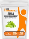 BulkSupplements.com Amla Extract Powder - Indian Gooseberry Extract, Amla Powder - Glutenvrij, 1g per portie, 250g (8.8 oz) (verpakking van 1)
