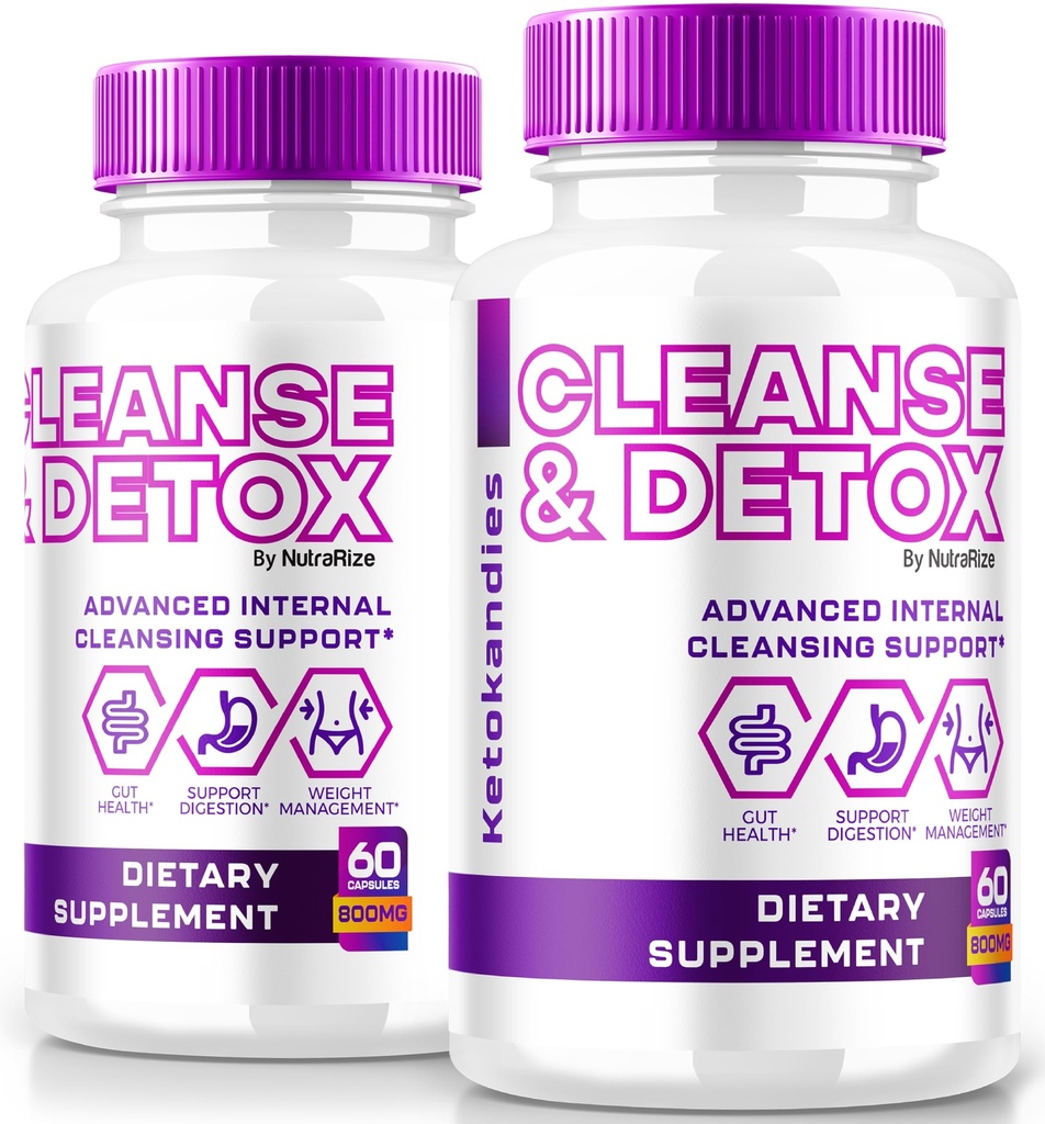 (2 Pack) Ketokandies Reiniging & Detox Capsules, Geavanceerde Interne Reiniging Ondersteuning voor Gezond Gewichtsverlies, Natuurlijke Formule voor Reiniging en Detox, Keto Kandies Pastillas Reviews (120 Capsules)