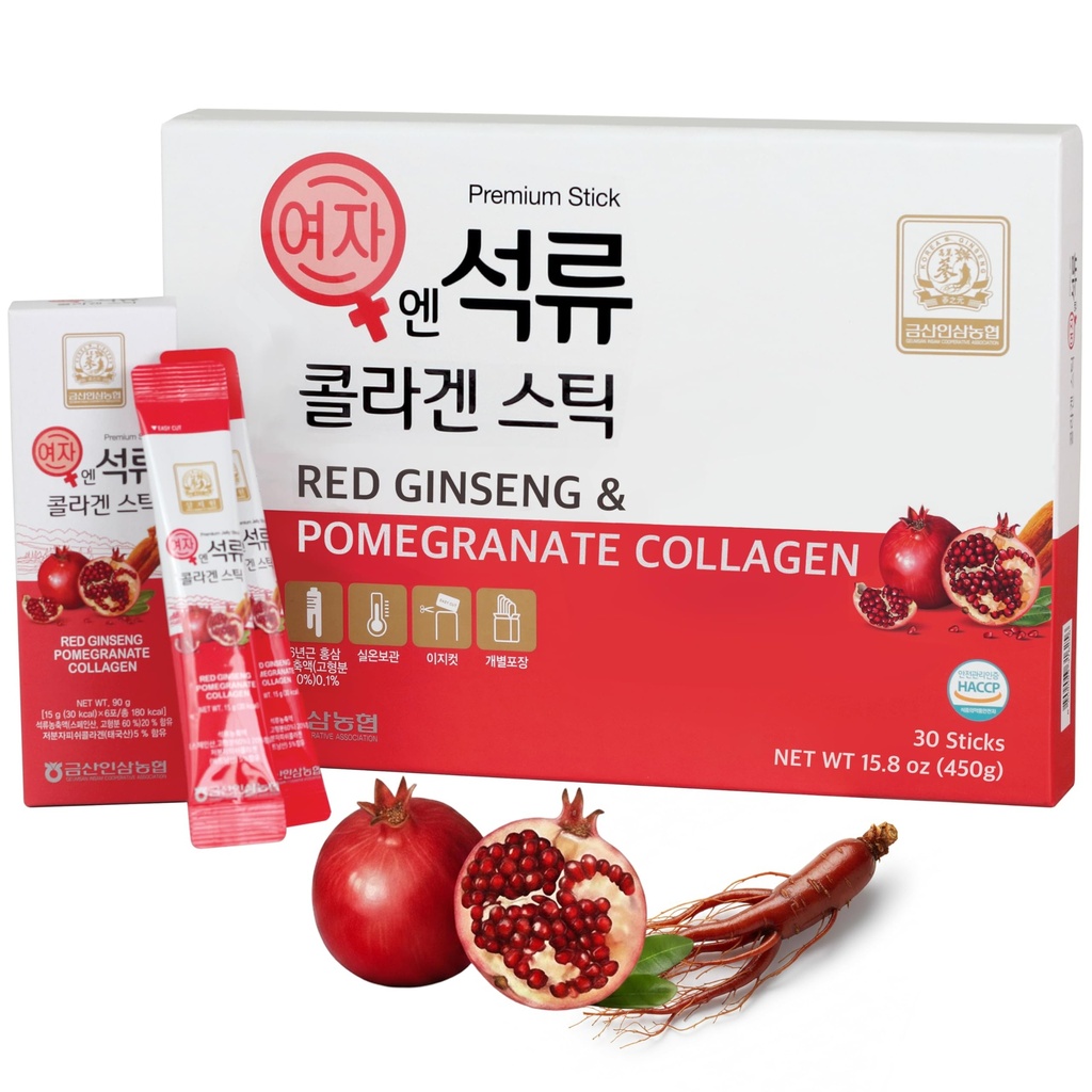 Koreaanse Beauty Baekje Geumsan Vrouwen Granaatappel Collagen Jelly Stick 5.1oz / 30 Tellen (5 Pack)